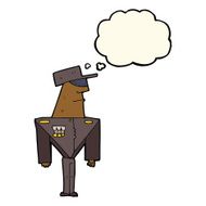 cartoon guard with thought bubble N7
