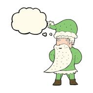 cartoon santa claus with thought bubble N126