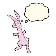 cartoon rabbit with thought bubble N58