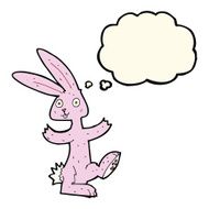 cartoon rabbit with thought bubble N59