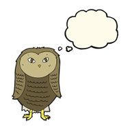 cartoon owl with thought bubble N43