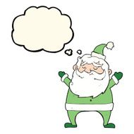 jolly santa cartoon with thought bubble N24