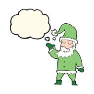 cartoon santa claus with thought bubble N129