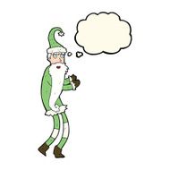 cartoon santa claus with thought bubble N130