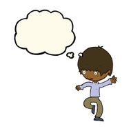 cartoon panicking man with thought bubble N10