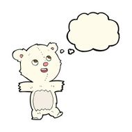 cartoon polar bear with thought bubble N41