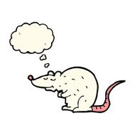 cartoon rat with thought bubble N3