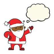 cartoon santa claus with thought bubble N131