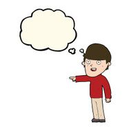 cartoon pointing man with thought bubble N57