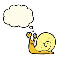 cartoon snail with thought bubble N21