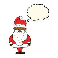 cartoon santa claus with thought bubble N133