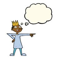 cartoon pointing prince with thought bubble N6