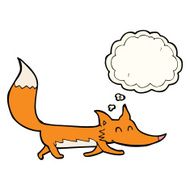 cartoon little fox with thought bubble N24