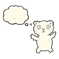 cartoon polar bear with thought bubble N42
