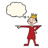 cartoon pointing prince with thought bubble N7