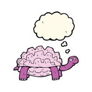 cartoon tortoise with thought bubble N6