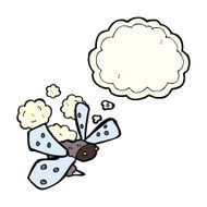 cartoon bug with thought bubble N24
