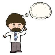 cartoon teacher with thought bubble N8