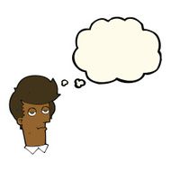 cartoon bored man with thought bubble N26