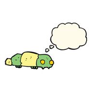 cartoon insect with thought bubble N3
