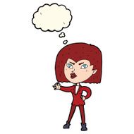cartoon vampire girl with thought bubble N165