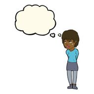 cartoon woman with plaster on face thought bubble N13