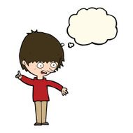cartoon boy with question thought bubble N15