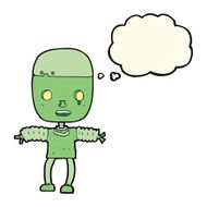 cartoon robot with thought bubble N112
