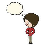 cartoon shocked woman with thought bubble N69
