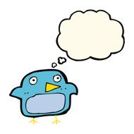 cartoon bluebird with thought bubble N8