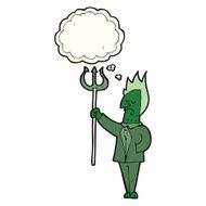 cartoon devil with pitchfork thought bubble N18