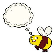 cartoon bee with thought bubble N22
