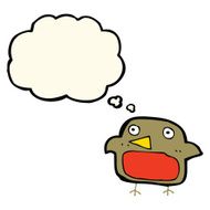 cartoon robin with thought bubble N14