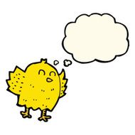 cartoon bird with thought bubble N197
