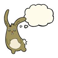 funny cartoon rabbit with thought bubble N6
