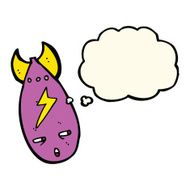 cartoon bomb with thought bubble N9