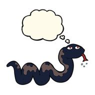 cartoon snake with thought bubble N41