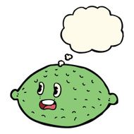 cartoon lime with thought bubble N4