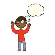 cartoon man with popping out eyes thought bubble N22