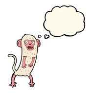 cartoon crazy monkey with thought bubble N8