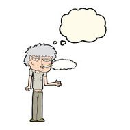 cartoon smoker with thought bubble N8