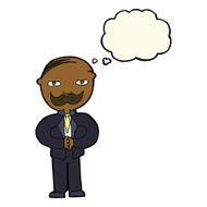 cartoon old man with mustache thought bubble N20
