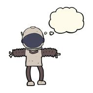 cartoon astronaut with thought bubble N78