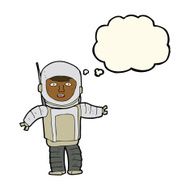 cartoon astronaut with thought bubble N80