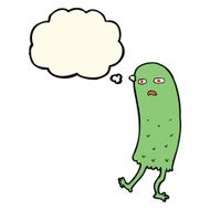 cartoon funny ghost with thought bubble N16