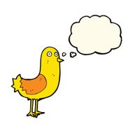 cartoon bird with thought bubble N204