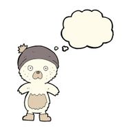 cartoon cute teddy bear with thought bubble N13