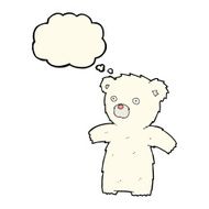 cartoon polar bear with thought bubble N45