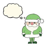 cartoon santa claus with thought bubble N140
