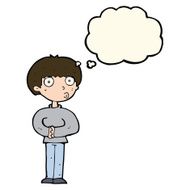 cartoon curious man with thought bubble N52